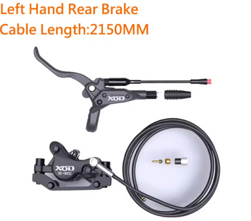 Hydrauliczny hamulec XOD do KuKirin G4 / G2 &ndash; tylny prawy, przew&oacute;d 215 cm